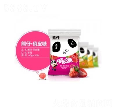 熊仔俏皮糖草莓味80g