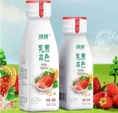 維維乳果本色酸奶風味乳酸菌飲品草莓+燕麥