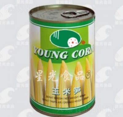 星光玉米筍罐頭罐裝