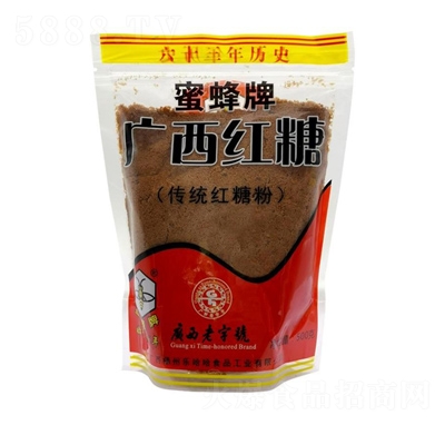 蜜蜂牌廣西紅糖傳統(tǒng)紅糖粉袋裝500g