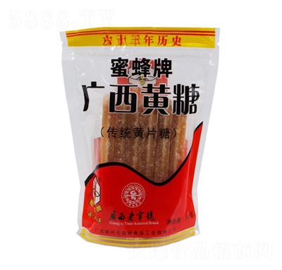 蜜蜂牌廣西黃片糖袋裝500g
