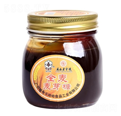 蜜蜂牌全麥麥芽糖300g罐裝