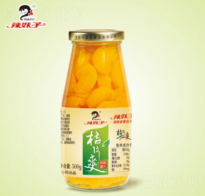 辣妹子桔片爽柑橘罐頭水果罐頭500g