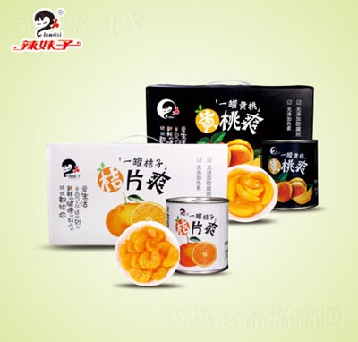 辣妹子桔片爽柑橘罐頭水果罐頭禮盒裝