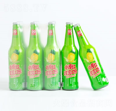 中原紅波蕊口樂菠蘿味碳酸飲料汽水（瓶裝）