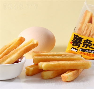 然利薯條蛋糕早餐糕點兒童零食面包招商420g