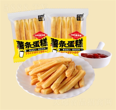 然利薯條蛋糕早餐糕點兒童零食面包整箱420g