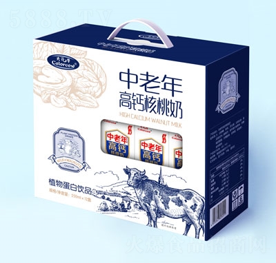 大花牛中老年高鈣核桃奶植物蛋白飲品