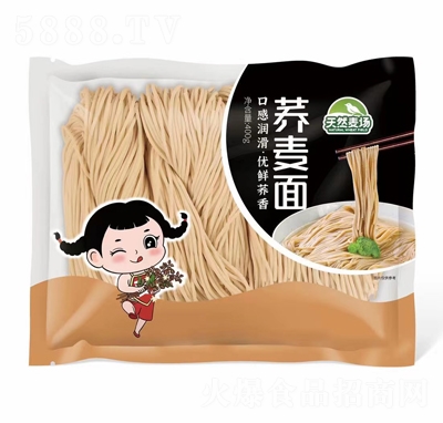 天然麥場半干面方便面蕎麥面400克