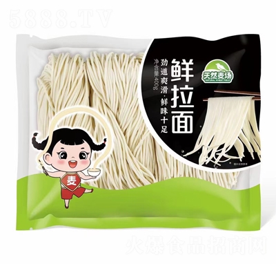 天然麥場半干面方便面鮮拉面400克