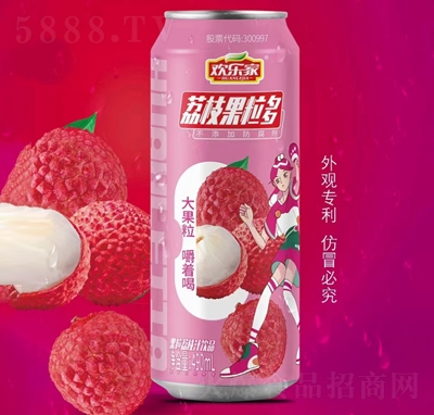 歡樂家果粒荔枝汁飲品490ml飲料