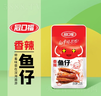 冠口福1元零食香辣魚仔12克