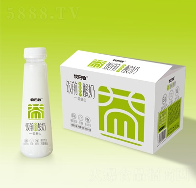 牧巴牧飯前青提梔子酸奶380ml×15