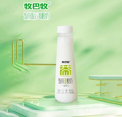 牧巴牧飯前青提梔子酸奶380ml
