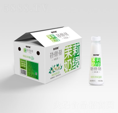 牧巴牧茉莉奶綠牛乳茶青提味380ml×15