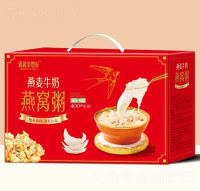 親親果燃好燕麥牛奶燕窩粥禮盒1512g